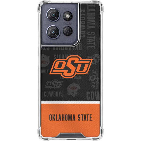 Oklahoma State University Split Jersey Moto G Stylus 5G (2025) Clear Case