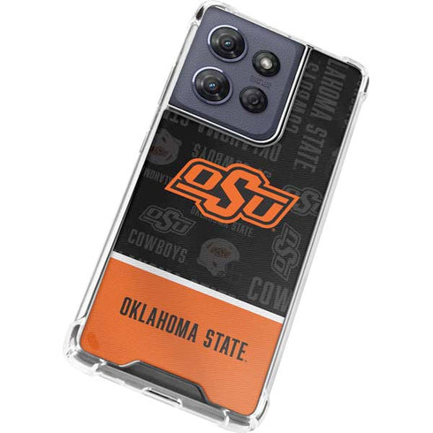 Oklahoma State University Split Jersey Moto G Stylus 5G (2025) Clear Case