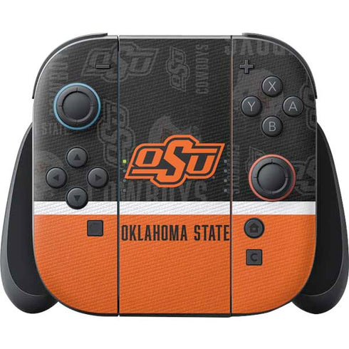 Oklahoma State University Split Jersey Nintendo Switch 2 (2025) Joy-Con Controller Skin
