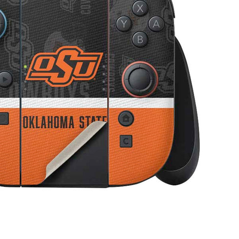 Oklahoma State University Split Jersey Nintendo Switch 2 (2025) Joy-Con Controller Skin