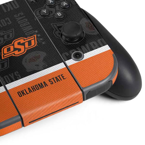 Oklahoma State University Split Jersey Nintendo Switch (2017-2021) Joy-Con Controller Skin