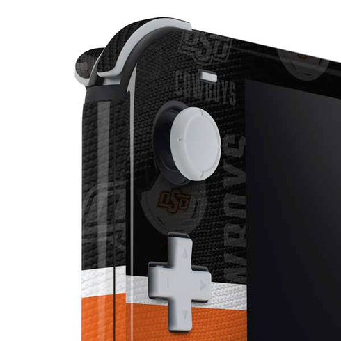 Oklahoma State University Split Jersey Nintendo Switch Lite Skin