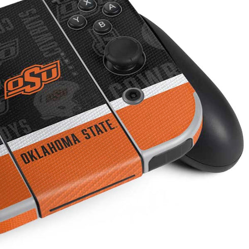 Oklahoma State University Split Jersey Nintendo Switch OLED (2021) Skin