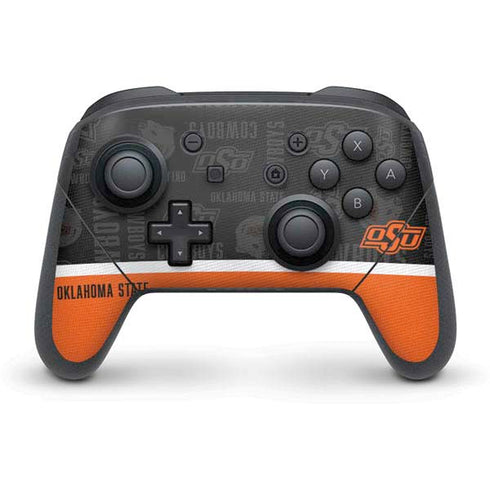 Oklahoma State University Split Jersey Nintendo Switch Pro Controller Skin