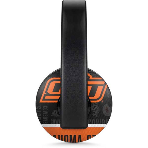 Oklahoma State University Split Jersey PlayStation 4 Gold Wireless Headset Skin