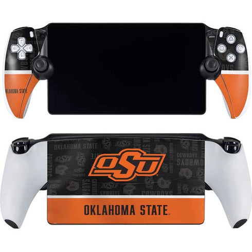Oklahoma State University Split Jersey PlayStation Portal Remote Player Skin