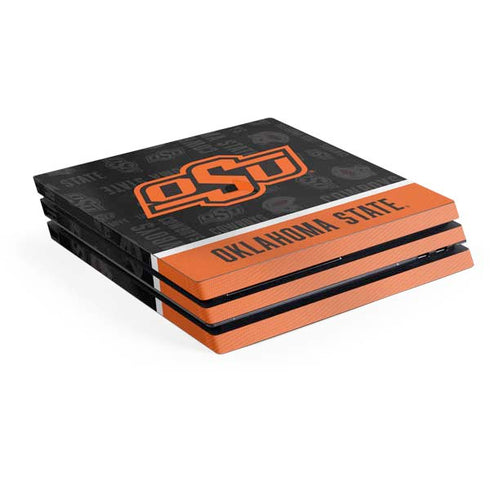 Oklahoma State University Split Jersey PS4 Pro Console Skin