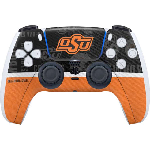 Oklahoma State University Split Jersey PS5 Controller Skin