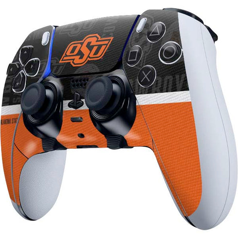 Oklahoma State University Split Jersey PS5 DualSense Edge Pro Controller Skin
