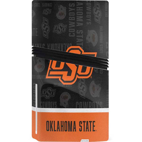 Oklahoma State University Split Jersey PS5 Pro Disk Console Skin