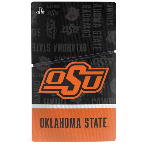 Oklahoma State University Split Jersey PS5 Slim Digital Edition Console Skin