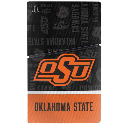 Oklahoma State University Split Jersey PS5 Slim Disk Console Skin