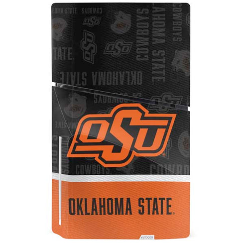 Oklahoma State University Split Jersey PS5 Slim Disk Console Skin