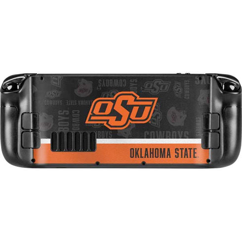 Oklahoma State University Split Jersey Steam Deck Handheld Gaming Computer OLED Skin