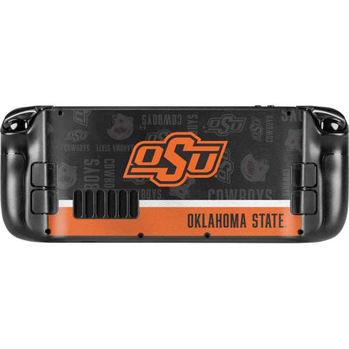 Oklahoma State University Split Jersey Steam Deck Handheld Gaming Computer Skin