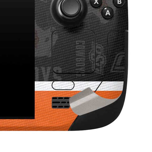 Oklahoma State University Split Jersey Steam Deck Handheld Gaming Computer Skin