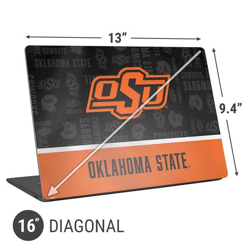 Oklahoma State University Split Jersey Universal Laptop 16in (13 x 9.4in) Skin