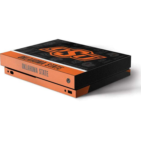 Oklahoma State University Split Jersey Xbox One X Console Skin