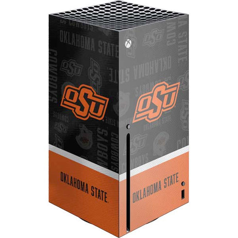 Oklahoma State University Split Jersey Xbox Series X Console Skin