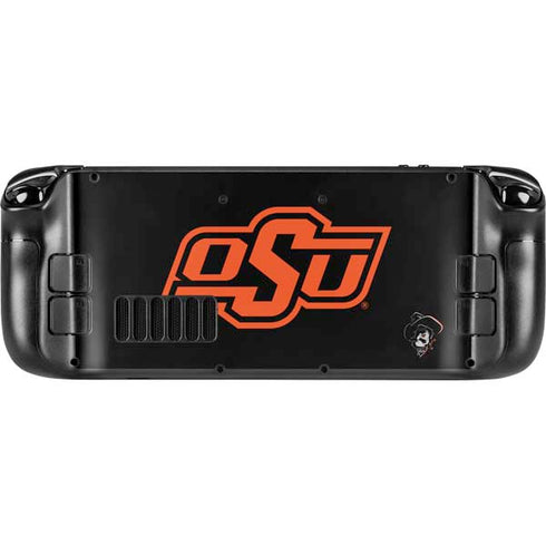 Oklahoma State University OSU on Black Steam Deck Handheld Gaming Computer Skin