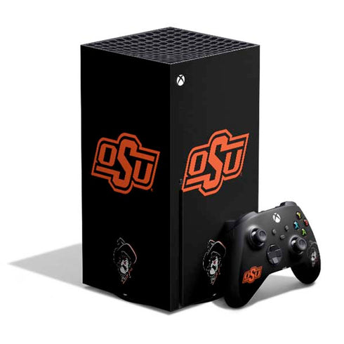 Oklahoma State University OSU on Black Xbox Series X Skins