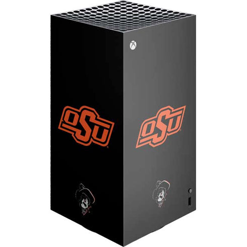 Oklahoma State University OSU on Black XBox Series X Digital Edition Console Skin