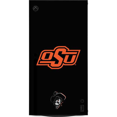 Oklahoma State University OSU on Black XBox Series X Digital Edition Console Skin