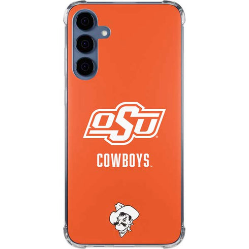 Oklahoma State University Vintage Galaxy A55 5G Clear Case