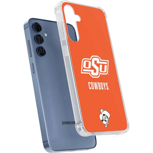 Oklahoma State University Vintage Galaxy A55 5G Clear Case