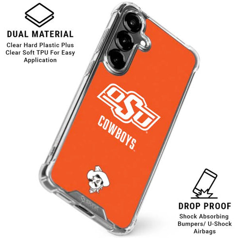 Oklahoma State University Vintage Galaxy S26 Plus Clear Case