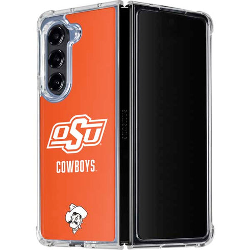 Oklahoma State University Vintage Galaxy Z Fold5 5G Clear Case