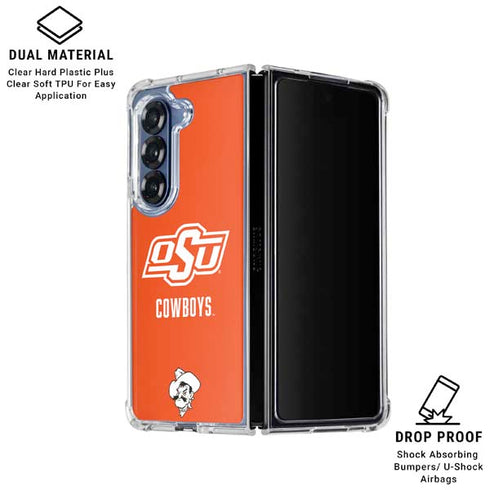 Oklahoma State University Vintage Galaxy Z Fold6 Clear Case