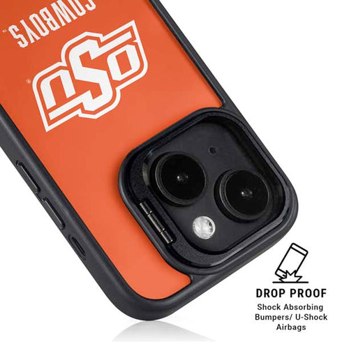 Oklahoma State University Vintage iPhone 14 Plus Kickstand Case