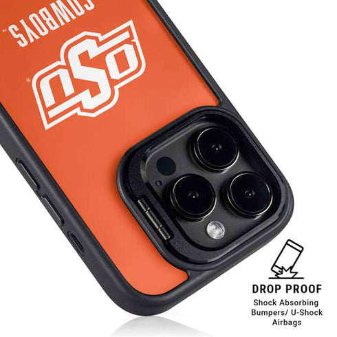 Oklahoma State University Vintage iPhone 15 Pro Kickstand Case