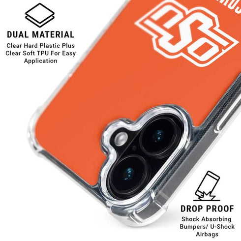 Oklahoma State University Vintage iPhone 16 Plus Clear Case