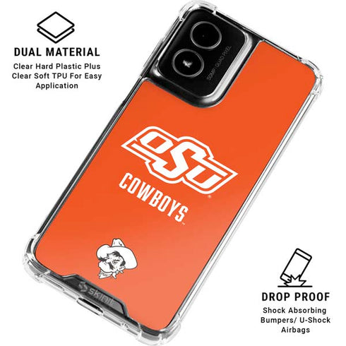 Oklahoma State University Vintage Moto G Power 5G (2024) Clear Case