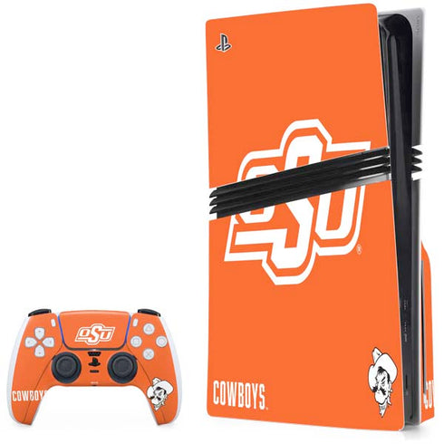 Oklahoma State University Vintage PS5 Pro Disk Bundle Skin