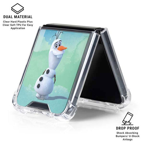 Disney Frozen II Olaf Galaxy Z Flip7 Clear Case