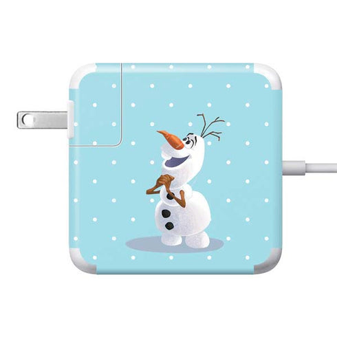 Disney Frozen Olaf Polka Dots 85W Power Adapter (15 and 17 inch MacBook Pro Charger) Skin