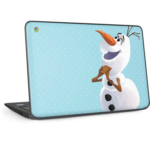 Disney Frozen Olaf Polka Dots HP Chromebook Skin