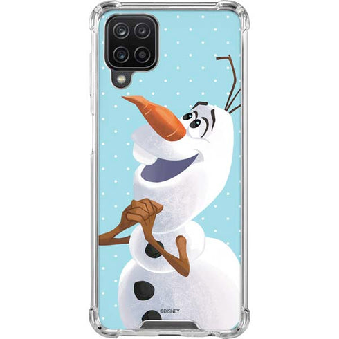 Disney Frozen Olaf Polka Dots Galaxy A12 Clear Case