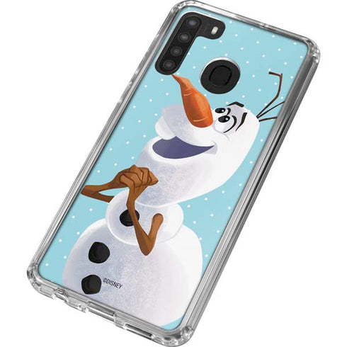 Disney Frozen Olaf Polka Dots Galaxy A21 Clear Case