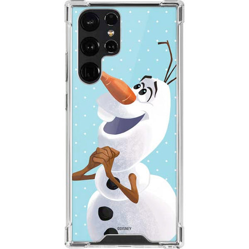 Disney Frozen Olaf Polka Dots Galaxy S22 Ultra Clear Case