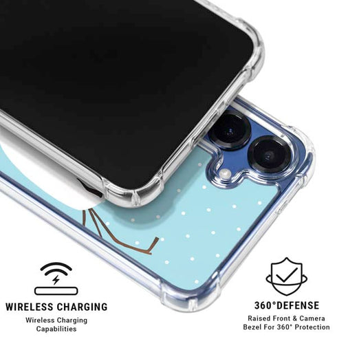 Disney Frozen Olaf Polka Dots Galaxy S25 Plus Clear Case