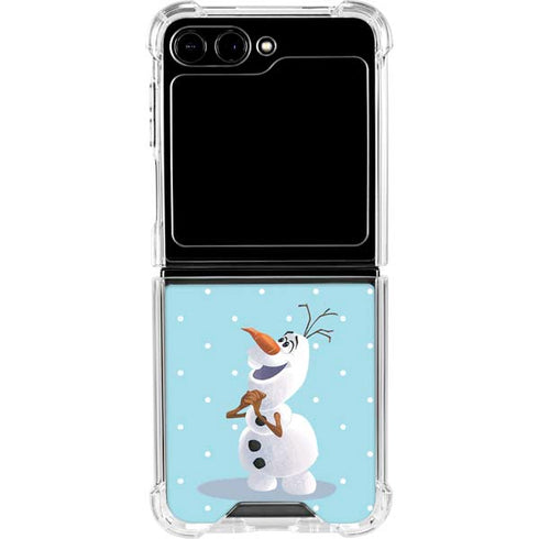 Disney Frozen Olaf Polka Dots Galaxy Z Flip6 Clear Case