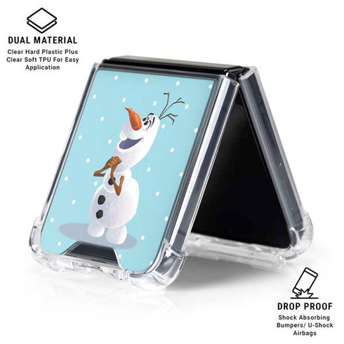Disney Frozen Olaf Polka Dots Galaxy Z Flip6 Clear Case