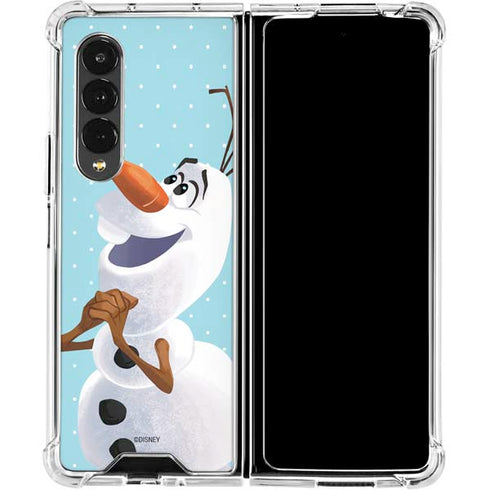 Disney Frozen Olaf Polka Dots Galaxy Z Fold4 5G Clear Case
