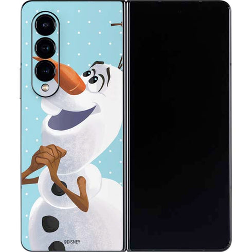 Disney Frozen Olaf Polka Dots Galaxy Z Fold4 5G Skin