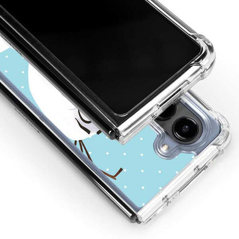 Disney Frozen Olaf Polka Dots Galaxy Z Fold5 5G Clear Case