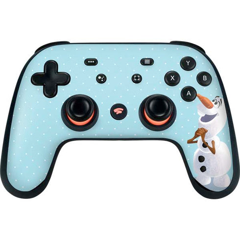 Disney Frozen Olaf Polka Dots Google Stadia Controller Skin